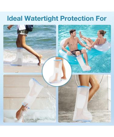 Qinaoco Waterproof Extra Wide Leg Cast Cover for Shower - XL-Extra Wide, Non-Slip Bottom - Watertight Foot Protector for Plus Size Adults - Buy Online on GoSupps.com