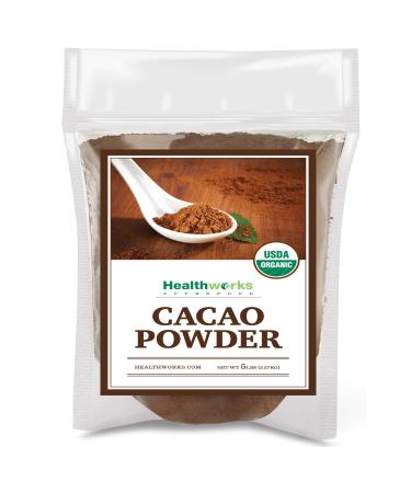 Healthworks Cacao Powder (80 Ounces / 5 Pounds) | Cocoa Chocolate Substitute | Certified Organic | Sugar-Free, Keto, Vegan & Non-GMO | Peruvian Origin | Antioxidant Superfood | Packaging May Vary