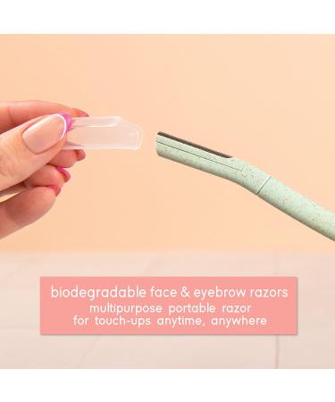 TADA Natural Beauty Biodegradable Dermaplaning Tool 12pk - Eco-Friendly Face & Eyebrow Razors Exfoliating Shaver (Pink - Buy Online on GoSupps.com