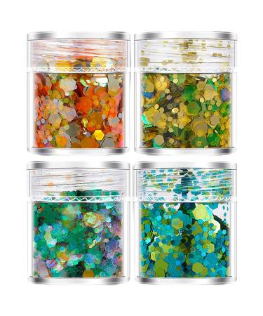 4 Bottles 3D Nail Unique Nail Decorations for Jewelry Making Craft Colorful Manicure Nail Embellishments Nail Decoration