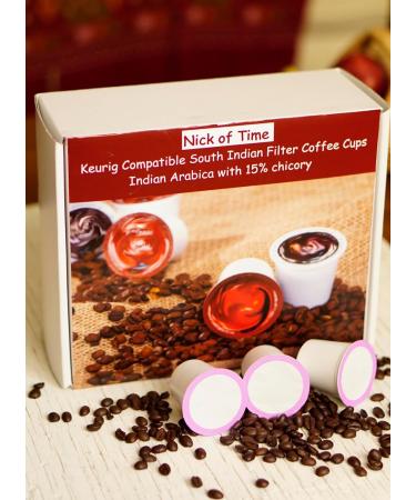  NICK OF TIME Nick of Time K-Cups/Pod Coffee Cups with South Indian Filter Compatible with Keurig with 15% Chicory (AAA Grade) - Pack of 40 - Buy Online on GoSupps.com