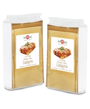isiBisi Lasagna Gluten Free Pasta - Made with Rice and Corn Flour - Quality, Authentic Gluten Free Noodles - Vegan, Non-GMO Pasta Noodles - Made in Italy (22 oz - 2 Pack) 1.125 Pound (Pack of 1)