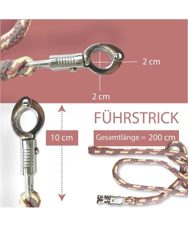 Lead Rope for Horses - 2m Tie Rope with Panic Hook | Stable Accessories in Grey Pastel Red Cream - Buy Online on GoSupps.com
