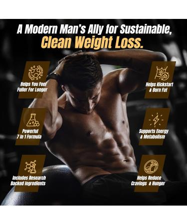 Nutrimend IQ Premium Male Weight Loss - Fat Burner for Men - Supports Healthy Pathways Associated with GLP-1 Activity - Appetite Suppressant Energy Booster Helps Sustain Muscle - 60 Unisex Capsules - Buy Online on GoSupps.com