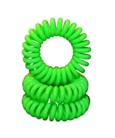 Miya 3 Set High-quality hair tie in light green elastic telephone cable Mini plastic spiral telephone hair rubber hair accessories bracelet