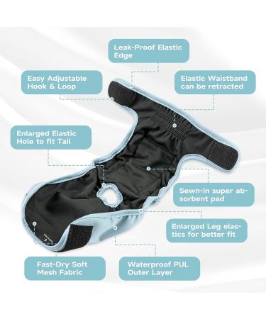 Paw Legend Reusable Cat Diapers (3 Pack) - High Absorbency for Female & Male Cats - Easy to Use Enchanting Design Safe & Comfortable - X-Small Morandi Color - Buy Online on GoSupps.com