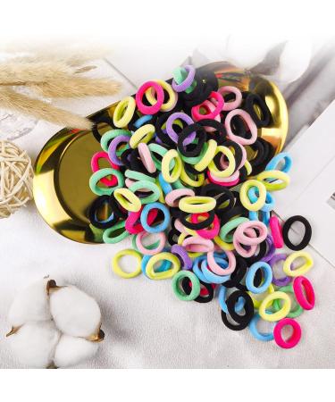 Realure 200 Mini Colorful Hair Ties for Girls & Babies | Soft Elastic Rubber Bands for Braid Accessories - Buy Online on GoSupps.com
