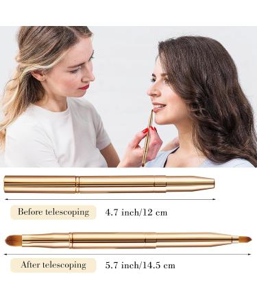 Double-Ended Lip & Eyeliner Brush Set - 2-Piece Travel Makeup Brushes for Lipstick & Concealer - Buy Online on GoSupps.com