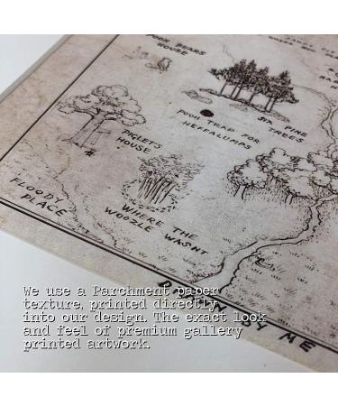 HWC Trading Winnie the Pooh Map A3 Framed Print - 100 Aker Wood Nursery Decor - Perfect Baby Shower or New Born Gift - Buy Online on GoSupps.com
