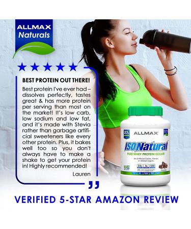 ALLMAX IsoNatural Pure Whey Protein Isolate - Chocolate 5 lbs | High-Quality Protein Supplement - Buy Online on GoSupps.com