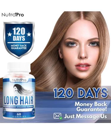 Long Hair Gummies - Anti-Hair Loss Supplement for Fast Growth - Biotin & 10 Vitamins - Men & Women - 60 Count - Buy Online on GoSupps.com