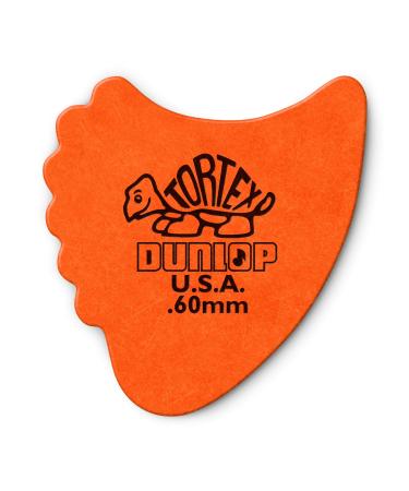 Dunlop 414R60 Fins, Orange, .60mm, 72/Bag