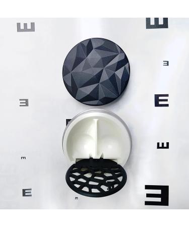 Lensbix Geometric Contact Lens Container - Futuristic 3D Design - Stylish Gift for Lens Wearers (NO23 White) - International Shipping Available - Buy Online on GoSupps.com