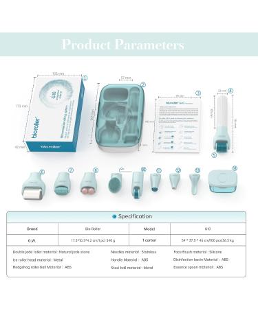 Derma Roller - 9 in 1 Derma Skincare Kit - Derma Pen Microneedle Stamp for Hair Beard growth Shrink Pores Brighten Skin Tone - Buy Online on GoSupps.com