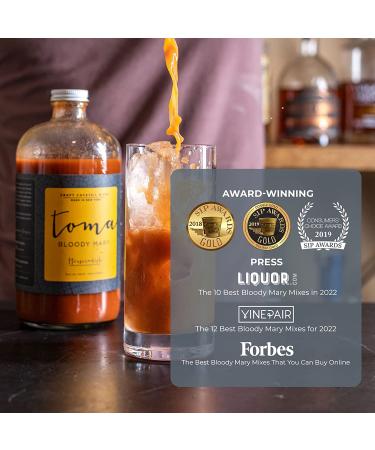 Tomato Bloody Mary Mix with Horseradish | Gluten-Free, Vegan, Low Carb, Keto-Friendly | Premium Cocktail Mixer | 32oz Bottle (Pack of 2) - Buy Online on GoSupps.com