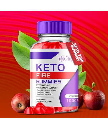 Keto Fire ACV Gummies - Advanced Apple Cider Vinegar Health Support Supplement | Maximum Strength KetoFire Formula (60 Gummies - Buy Online on GoSupps.com