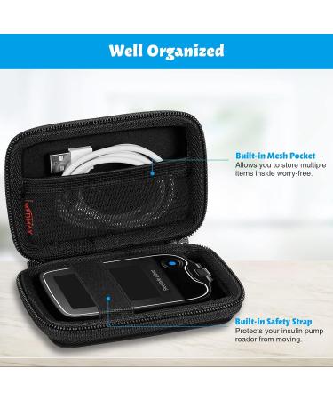 Hard Shell Protective Case for Freestyle Libre 3/2 Reader - Lightweight & Shockproof Diabetic Storage Case (Black) - Buy Online on GoSupps.com