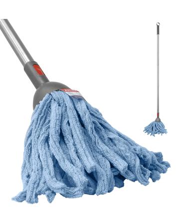 FAYINA Premium Microfiber Wet Mop for Hardwood, Laminate, Tile Flooring with Stainless Steel Handle Extendable up to 56 Inches