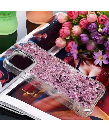Buy Tivenfezk Nadoli Glitter Drive Sand Shell for iPhone 15 Pro Max - Shockproof TPU Bumper Transparent Quicksand Case in Rose Gold - Buy Online on GoSupps.com
