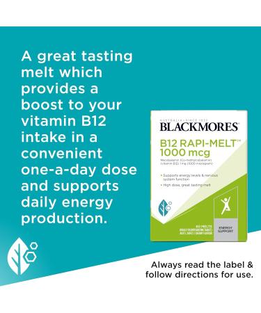 Blackmores B12 Rapi-Melt 1000mcg Cherry 60 Melts - Buy Online on GoSupps.com