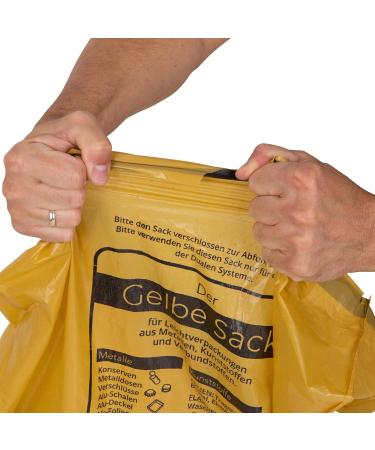 Extra Strong Yellow Recycling Bags 90L | DSD Compliant 22 | Durable & Eco-Friendly Storage Solutions - Buy Online on GoSupps.com