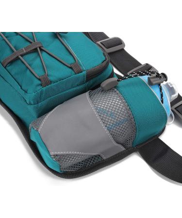 YUOTO Waist Pack with Water Bottle Holder - Green | Hydration Belt for Running, Walking, Hiking - Buy Online on GoSupps.com