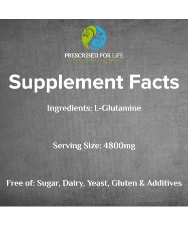 Prescribed For Life L Glutamine Powder Pure L Glutamine Amino Acids Supplement Gluten Free Vegan Kosher Non GMO (340g) 11.99 Ounce (Pack of 1) - Buy Online on GoSupps.com