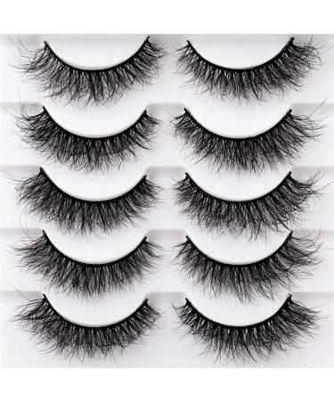Shop 3D Volume Mink Lashes - Fluffy Wispy Natural False Eyelashes Pack (15mm) - International Shipping Available - Buy Online on GoSupps.com