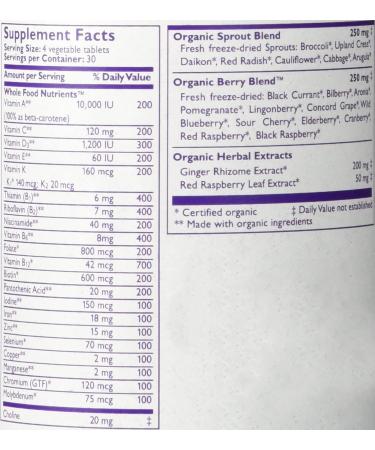 Pure Synergy PureNatal 120 Tablets - Premium Prenatal Vitamins for Optimal Health - Buy Online on GoSupps.com