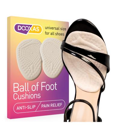 DOOXAS Ball of Foot Cushions for High Heels Soft Flannel Shoe Inserts Relieve Foot Pain Innovative Insoles Shape for More Comfort Shoes Metatarsal Pads for Women (Ball-of-Foot Cushions)
