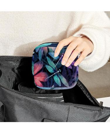 Anna Cowper Dragonflies Design Sanitary Napkin Storage Bag - Multi-Colored Portable Period Pouch for Women and Teen Girls - Buy Online on GoSupps.com