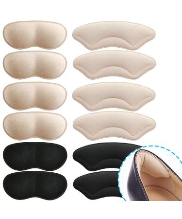 6 Pairs Premium Heel Cushion Pads Inserts Grips Liners for Men Women Back of Heel Protectors Cushions Prevent Heel Pains Blisters and Too Big Shoe Mixed
