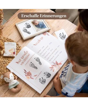 Eulentaler Baby Impression Set | Handprint Footprint & Paw Print Kit for 0-6 Months | Educator Recommended | Includes 2 Stamp Cushions & 4 Printing Cards | Perfect Birth Gift - Buy Online on GoSupps.com