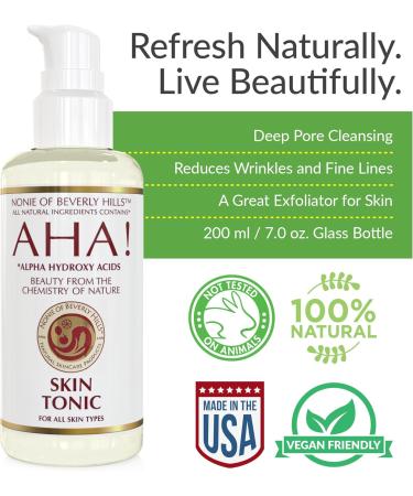 Nonie AHA All-Natural Skin Tonic | Castor Oil Citrus & Apple Cider Vinegar | International Shipping - Buy Online on GoSupps.com