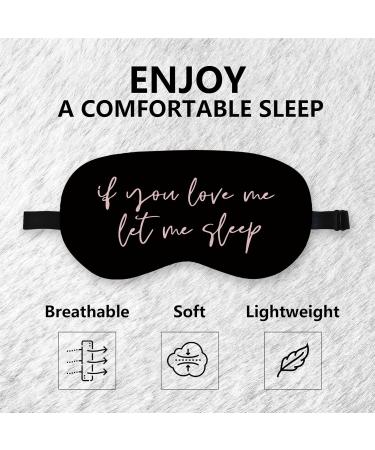 Let Me Sleep Silk Eye Mask - Funny Adjustable Blindfold for Women | Perfect for Travel & Sleep | Black Pink Couple Design - Buy Online on GoSupps.com