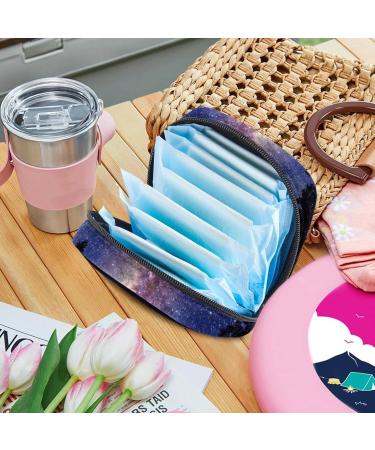 Galaxy Sky Menstruation Pad Bag with Zipper | Women's Tampon & Napkin Organizer | Stylish Collective Bags for Girls - Buy Online on GoSupps.com