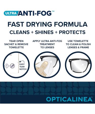 Ultra Anti-Fog Lens Cleaning Wipes - Pre-Moistened for Eyeglasses Sunglasses Screens & More | 200 Count (2 PACK) - Best International Shipping - Buy Online on GoSupps.com