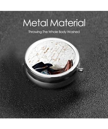 Shop Cowboy Hat & Boots Printed Mini Round Pill Box | 3 Compartment Travel Pill Organizer for Home & Office - Buy Online on GoSupps.com
