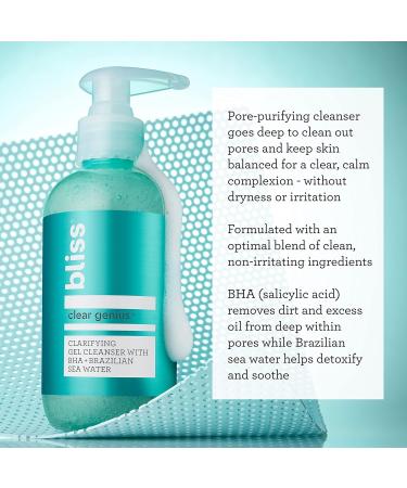 Bliss Clear Genius Kit: Face Wash, Toner, Serum, Acne Spot Treatment, Body Spray & Liquid Peel - Buy Online on GoSupps.com