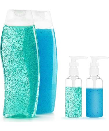 Kaneorooir 12 Pack 3.4Oz/100Ml Transparent Travel Bottles Pump Bottle Lotion Dispenser Bottle for Water Massage Oil Shampoo - Buy Online on GoSupps.com