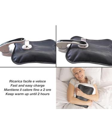 BEPER P203TFO001 Electrical Hot Water Bottle - Max Temp 58 C No Water Fill Safe Protective System (Black) - 1 Piece - Buy Online on GoSupps.com