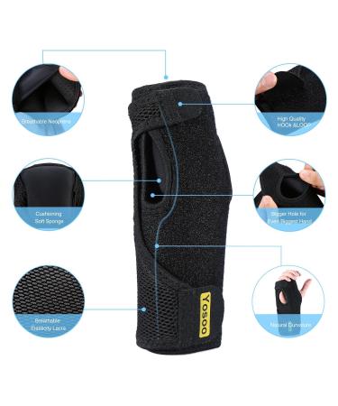Wrist Brace Yosoo Night Sleep Adjustable Neoprene 1 Pair Wrist Splint Hand Brace for Wrist Carpal Tunnel Syndrome Support Arthritis Sprains and Bursitis Black Wrist Support - Buy Online on GoSupps.com