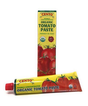 Cento Double Concentrated ORGANIC Tomato Paste - 2/ 4.56 oz tubes 4.56 Ounce (Pack of 2)
