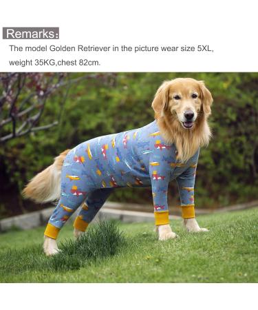 Dog Rehabilitation Suit for Large & Medium Dogs | Soft Long-Sleeved Neuter Shirt | Surgical Recovery One-Piece (3XL Shark) - Buy Online on GoSupps.com