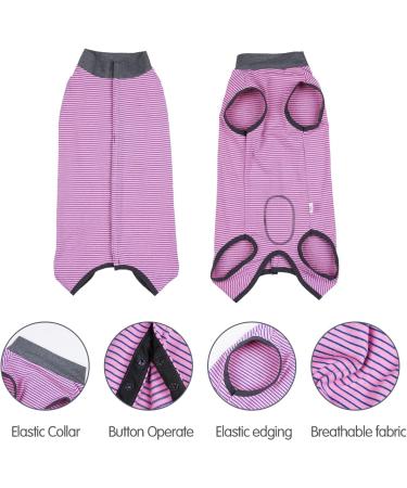 Heywean Dog Recovery Suit - Post-Op Wound Protection for Dogs - Professional Surgical Shirt - Pink (Size M) - Buy Online on GoSupps.com