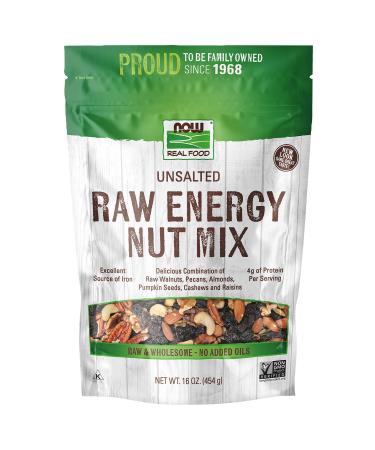 Now Foods Real Food Raw Energy Nut Mix Unsalted 16 oz (454 g)