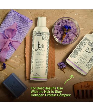 Lavenluv Hair to Stay Shampoo for Hair Growth | Prevents Hair Loss, Boosts Volume | Vitamin B5, Keratin, Dead Sea Minerals, Tea Tree, Hemp & Essential Oils | Men and Women (8oz) - Buy Online on GoSupps.com