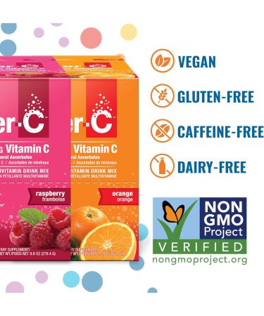 Ener-C Multivitamin Drink Mix - Vitamin Packets for Water Electrolytes Powder Packets Drink Mix Hydration Liquid Mix Immune Booster for Adults Healthy Energy - Orange & Raspberry (60 Count) Orange & Raspberry 1.18 Poun  - Buy Online on GoSupps.com