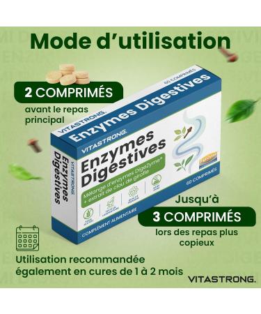  Vitastrong. Vitastrong Complete Digestive Enzymes with cloves patented DigeZyme blend maltodextrin alpha-amylase protease cellulase lipase lactase. Vegan tablets non-GMO gluten-free. - Buy Online on GoSupps.com