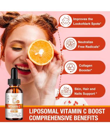 2 Packs Liposomal Vitamin C 2000mg Liquid Drop High Absorption VC Complex Rose HIPS with Echinacea Citrus Bioflavonoids Zinc Vitamin D3 for Immune System & Antioxidant 4 FL Oz 2 Fl Oz (Pack of 2) - Buy Online on GoSupps.com